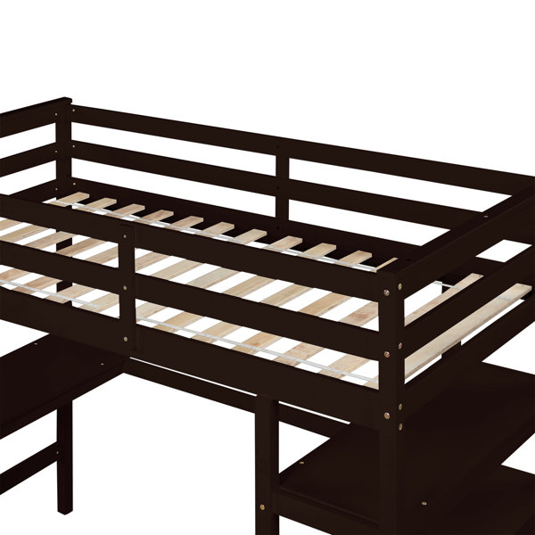 Harriet Bee Faraj Loft Bed with Shelves by Harriet Bee Wayfair